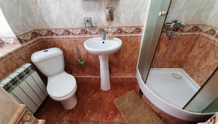 Туалетная комната стандартного номера в Партените
