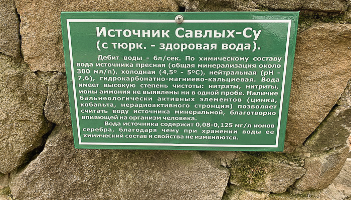Состав воды Косьмо-Дамиановского источника в Крыму