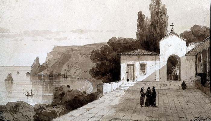 Картина Айвазовского Георгиевский монастырь