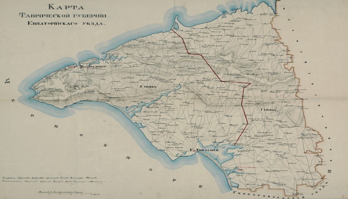 Карта Евпаторийского уезда Таврической губернии